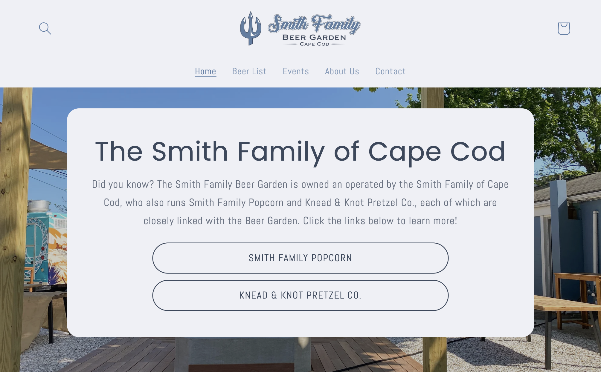Smith Family Beer Garden Website
