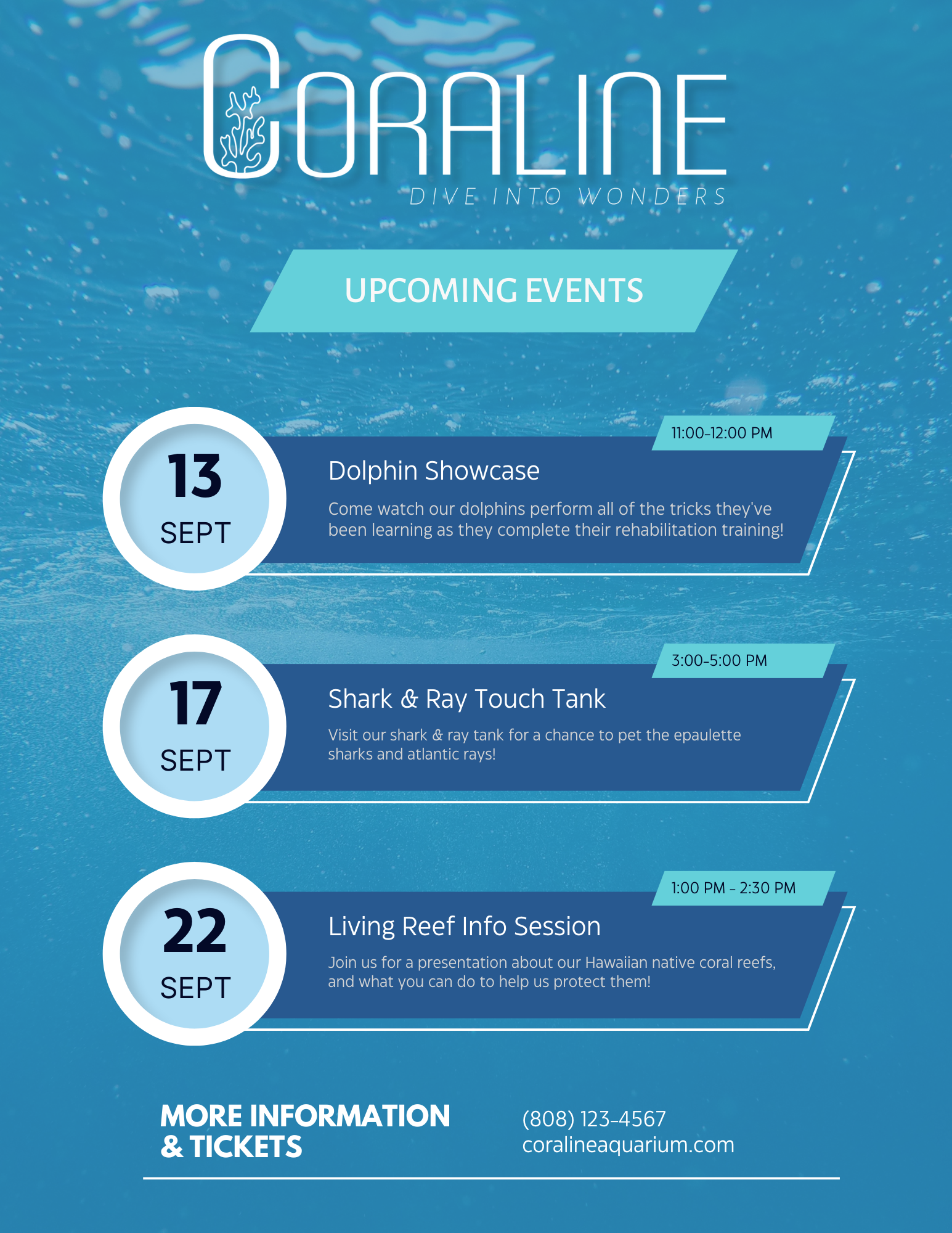 Coraline Events Flyer
