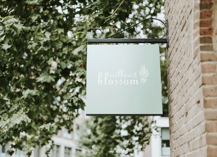 Willow & Blossom Sign